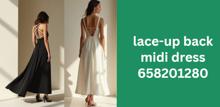 lace-up back midi dress 658201280