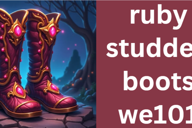 ruby studded boots we101